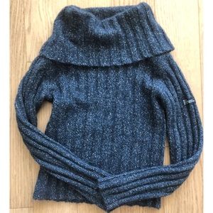 DKNY Blue Wool Sweater Turtleneck size Small